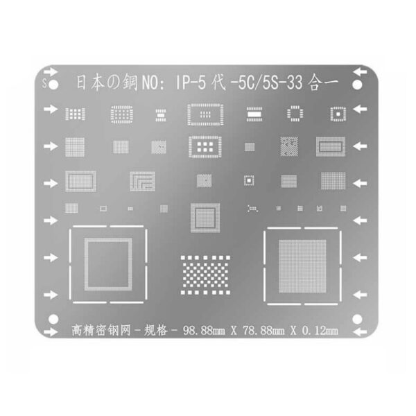 WL High Quality BGA Reballing Stencil Kit iPhone 5 / 5C / 5S