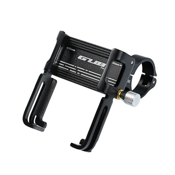 Bike holder GUB P20 Aluminium black for mobile phone + 360° rotated