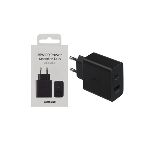 SAMSUNG - ORIGINAL Dual (USB-C,USB-A) 35W Travel Charger Black BLISTER