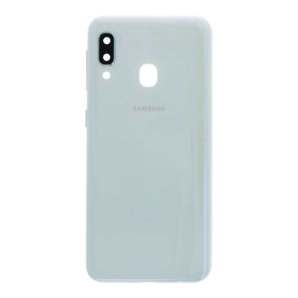 SAMSUNG A202F Galaxy A20e - Battery cover + Camera Lens White Original