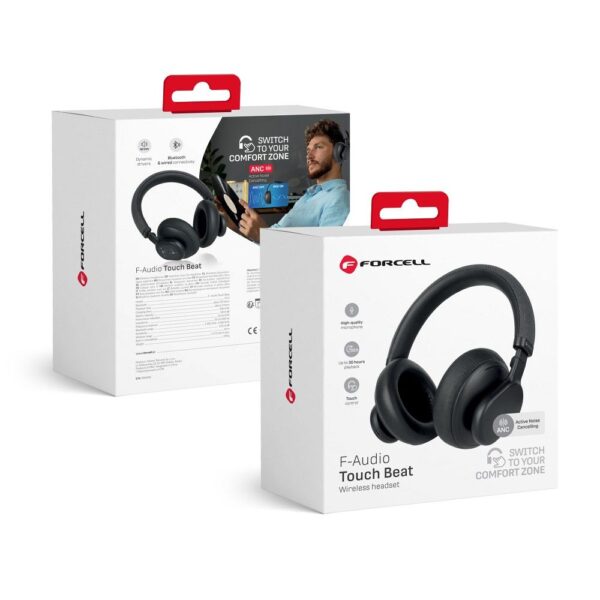 FORCELL F-AUDIO wireless headphones ANC Touch Beat black